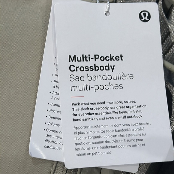 Lululemon Multi-Pocket Crossbody Bag 2.5L Raw Linen NWT - Picture 5 of 8